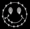 Smiley Emoticon Strass Bügelbild1 Hotfix Applikation