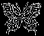 XXL Schmetterling Butterfly Strass Bügelbild10 Hotfix Applikation