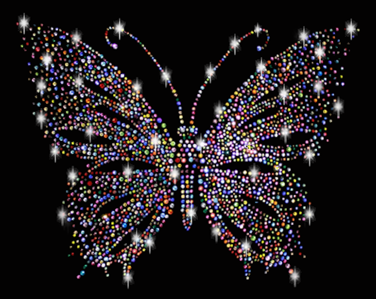 Hotfix Bügelmotiv Bügelbild Strass Schmetterling Butterfly 130607 Karostonebox 