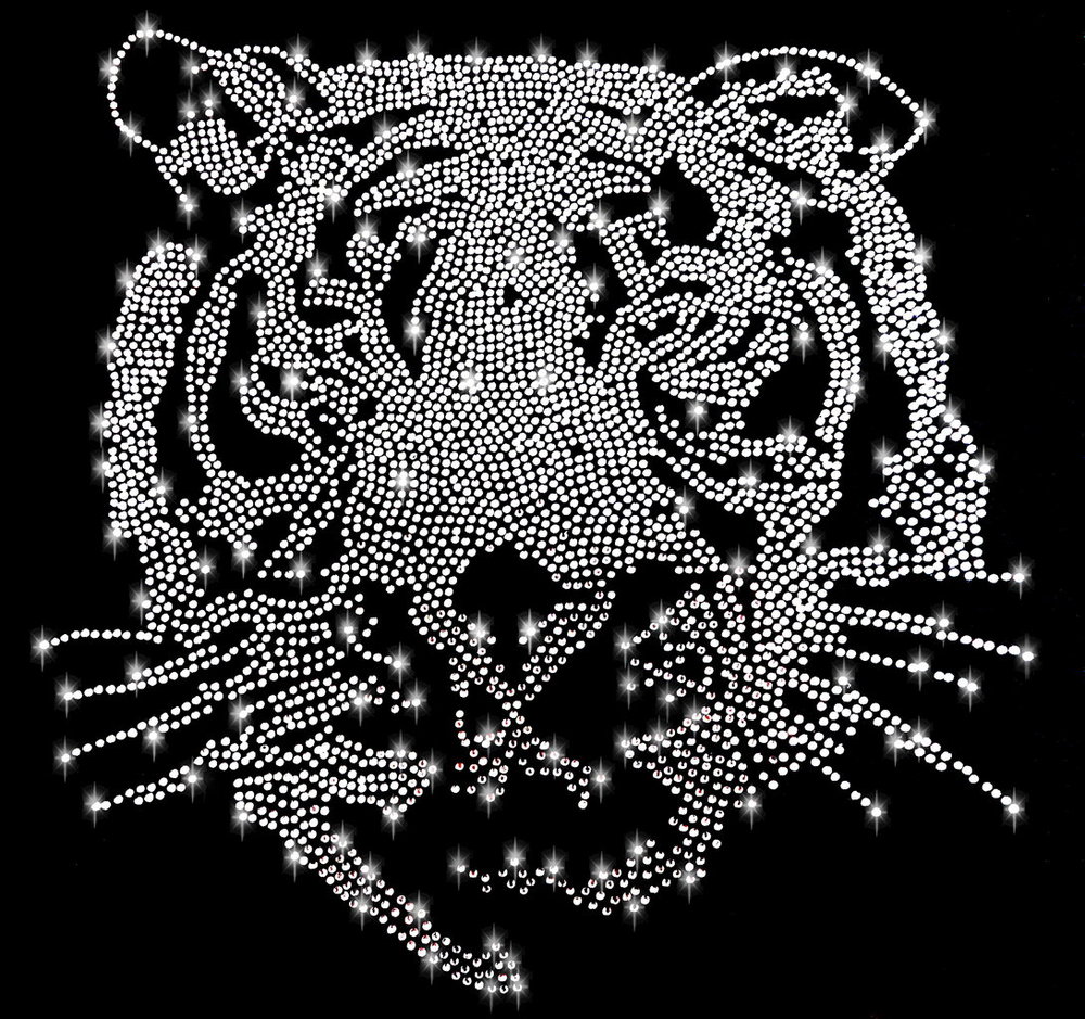 Strassstein-Bild Tiger 