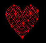 Heart rhinestone iron-on picture 4 hotfix application red