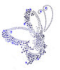 XL Schmetterling bunt Butterfly Strass Bügelbild06-01 Hotfix Applikation