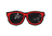 Sonnenbrille Pailletten rot Applikation Patch01