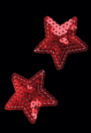 2 Sterne klein rot Pailletten Applikation Patch 03