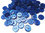 Knöpfe 15mm Acryl 10 x rund Glitzer dunkelblau Glitter