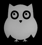 Owl reflective iron-on picture 1 hotfix application