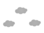 3x Wolke reflektierendes Bügelbild 2 Applikation