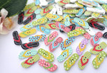 Toe sandals wood buttons 10 pieces colorful cool top price