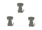 3 dog reflective iron-on 3 hotfix application PES