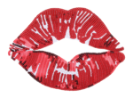 XL mouth lips red sequins application patch 05