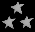 3x Sterne reflektierendes Bügelbild 2 Applikation