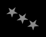3x Stars reflective iron-on 3 hotfix application
