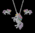 Set Unicorn rhinestone necklace 01 children colorful