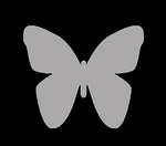 Schmetterling 75 mm reflektierendes Bügelbild Applikation 3 PES