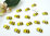 Knöpfe 19mm Holz 10 Stück Bienen gelb