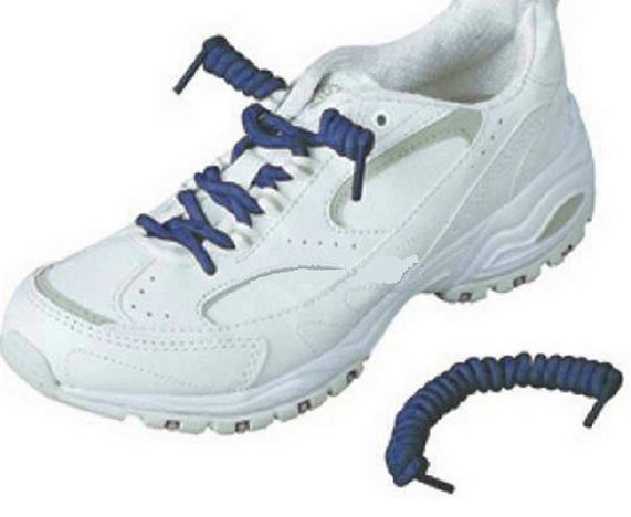 Spiral Schuhband Schnürsenkel Blau2  - Reduziert