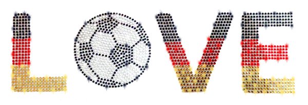 XXL Fußball EM WM Strass Bügelbild3 Hotfix Applikation