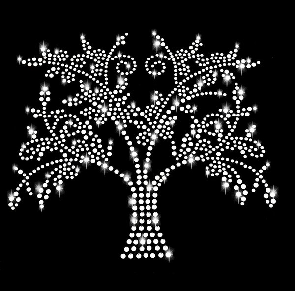 Lebensbaum Baum Strass Bügelbild1 Hotfix Applikation