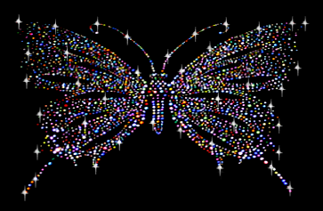 Butterfly colorful Rhinestone 11 Hotfix Application