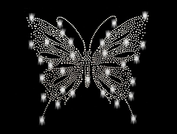 Schmetterling bunt Butterfly Strass Bügelbild12-01 Hotfix Applikation