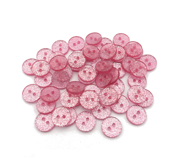 Knöpfe 13mm Acryl 10 x rund Glitzer rosa pink Glitter jetzt günstig