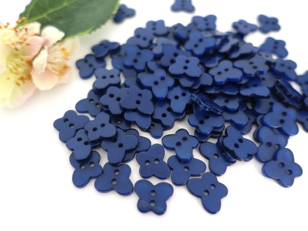 buttons 13mm acrylic 10 pcs blue butterfly
