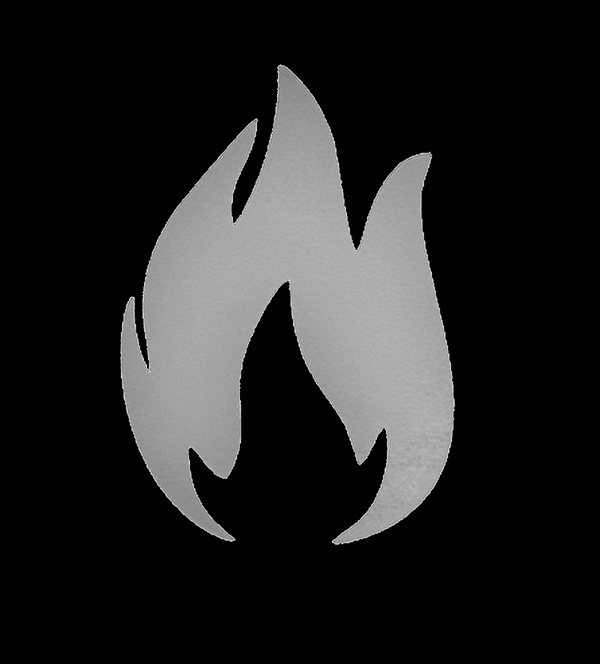 Fire flame reflective iron-on 1 hotfix application
