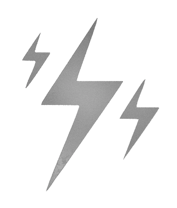 Lightning reflective iron-on 1 hotfix application