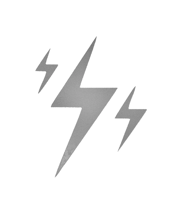 Lightning reflective iron-on 1 hotfix application