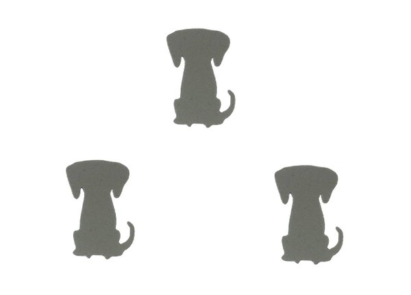 3 Hund dog reflektierendes Bügelbild 3 Hotfix Applikation PES