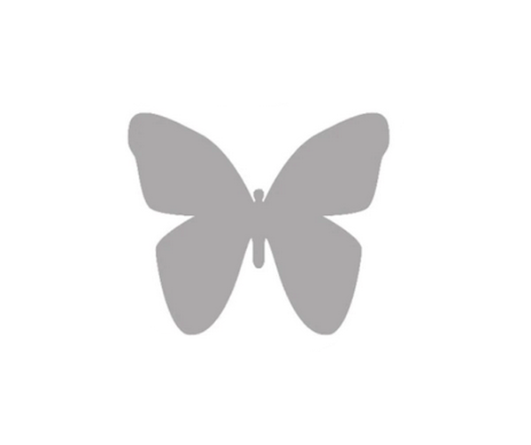 Schmetterling 75 mm reflektierendes Bügelbild Applikation 3 PES