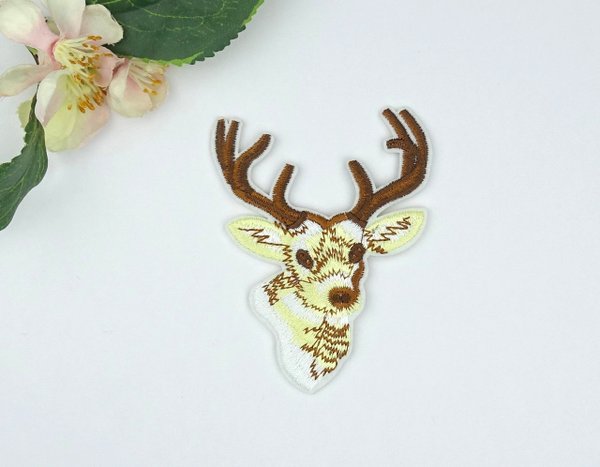 Deer iron-on applique patch 02