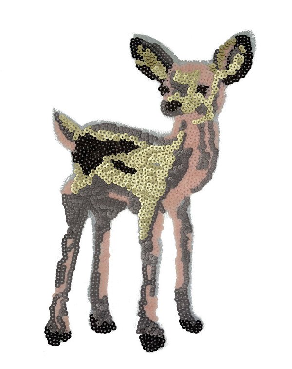 Deer sequins application patch 01